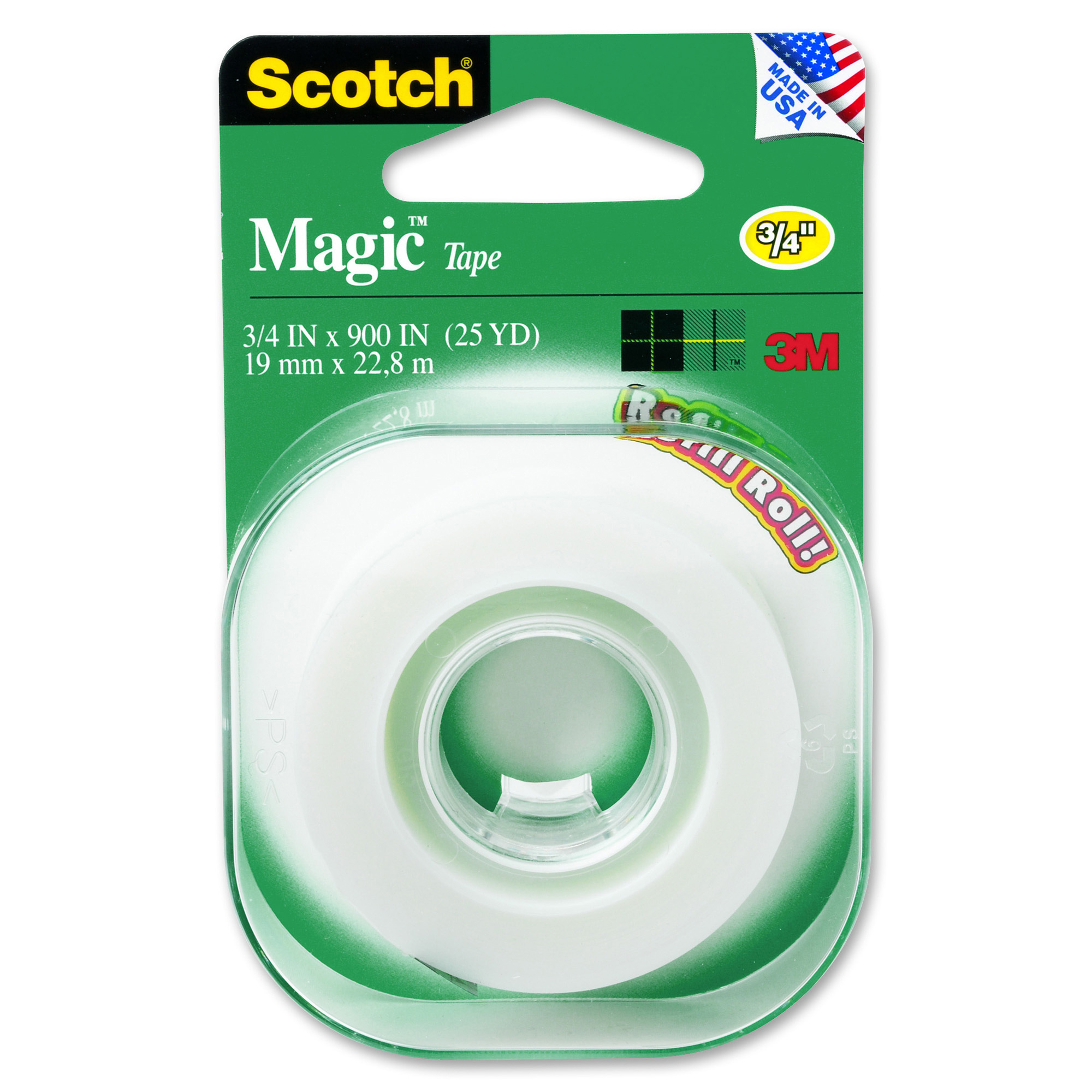 Scotch Magic Invisible Tape Refill, 3/4" x 900", 1" Core, 1 Each