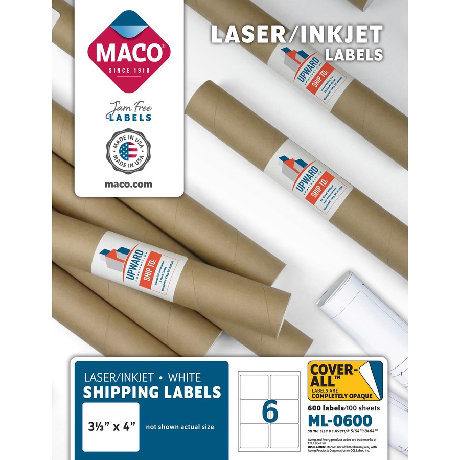 Maco Shipping Labels MACML0600