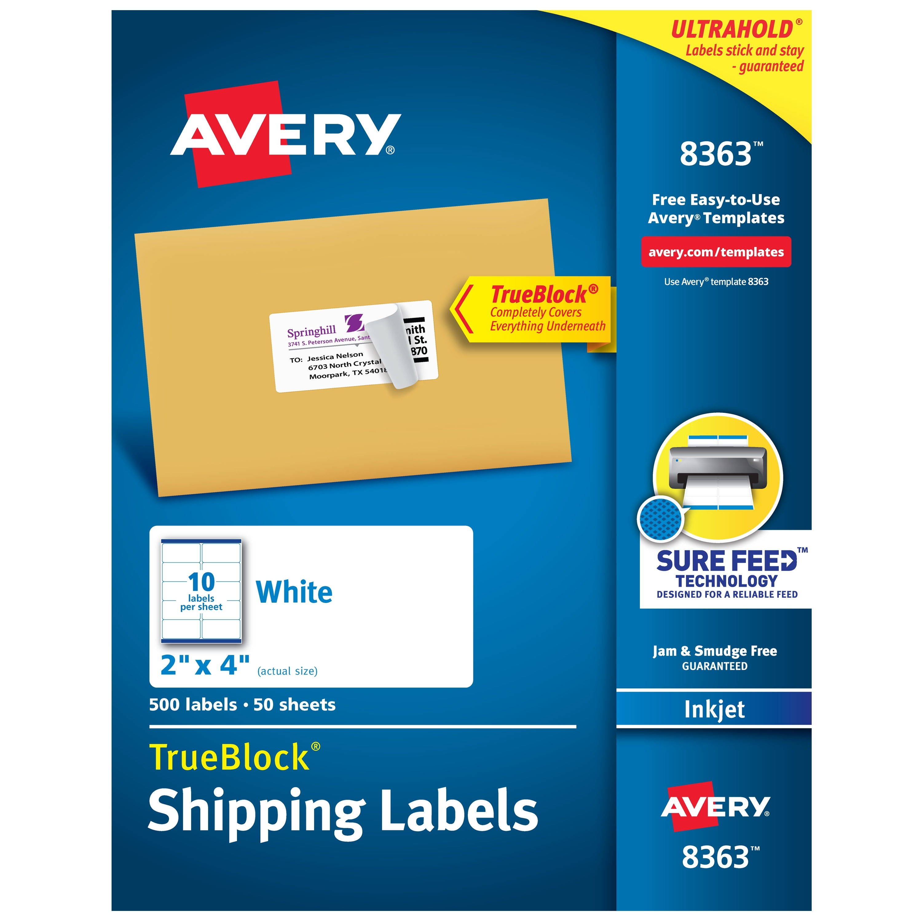 Avery 8363 Shipping Labels Ave8363 Officesupply Com