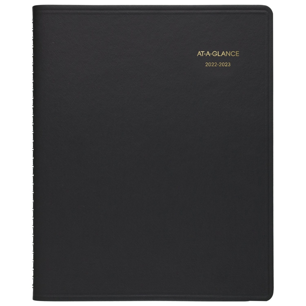 ATAGLANCE Monthly Academic Planner, 9" x 11", Black, July 2022 to