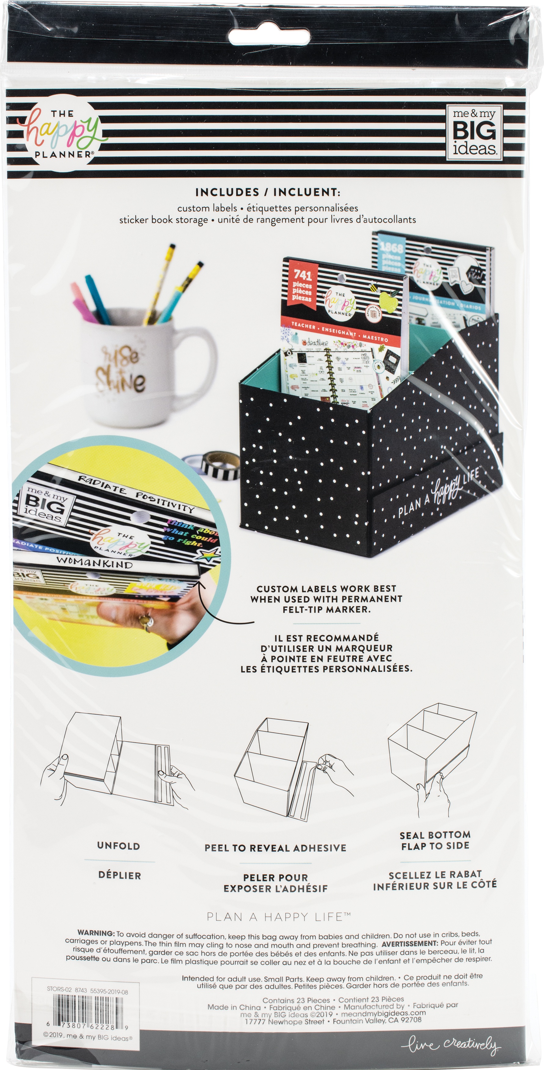 Happy Planner Sticker Book Storage Box W/Stickers 23/Pkg