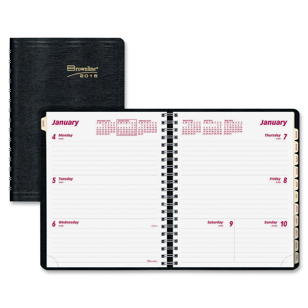 brownline weekly planner redcb850blk