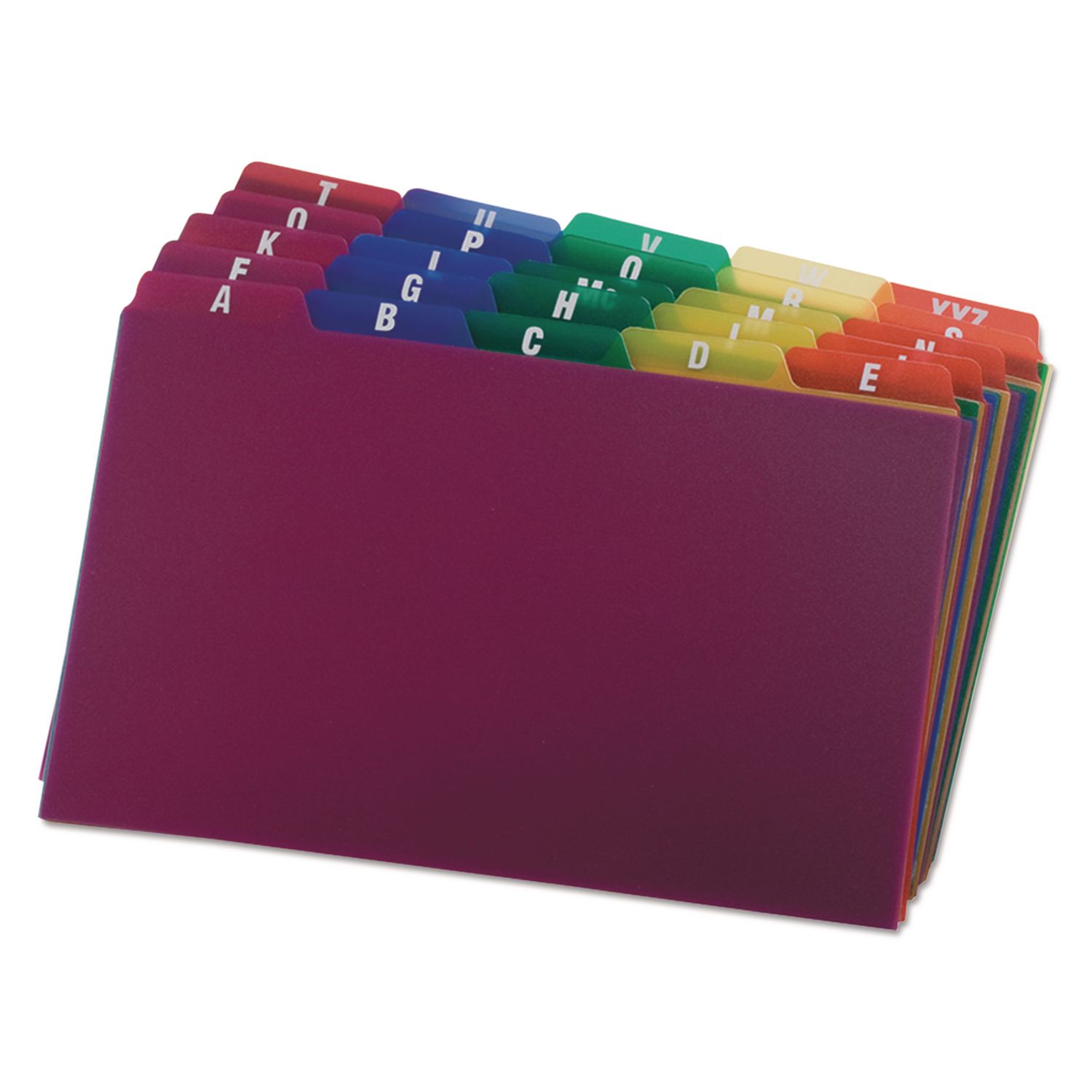 レイアウト用品 2519.1350.1502.2097.2115.2162.2355.2467 Oxford Durable Poly A-Z Card Guides, 1/5-Cut Top Tab, A to Z, 5 x