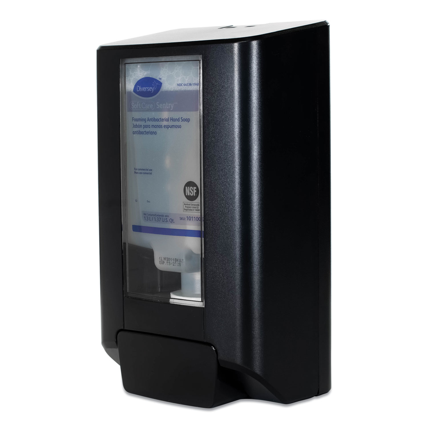 Diversey IntelliCare Dispenser II, 1.3 L, 9.06 x 19.45 x 11.22, Black
