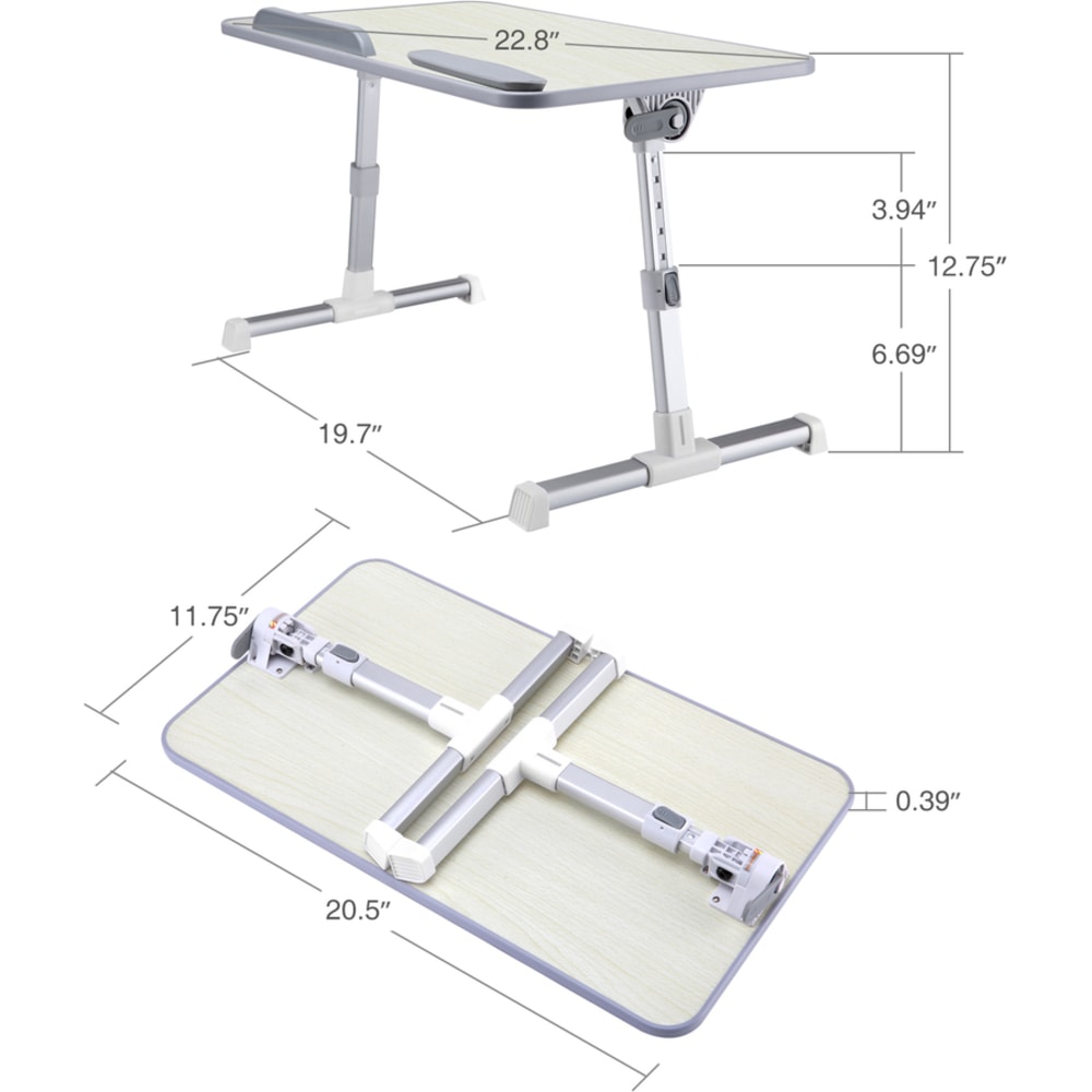 Computer Screen Bed SIIG Adjustable Laptop Bed Desk for MacBook and PC - Up to 17