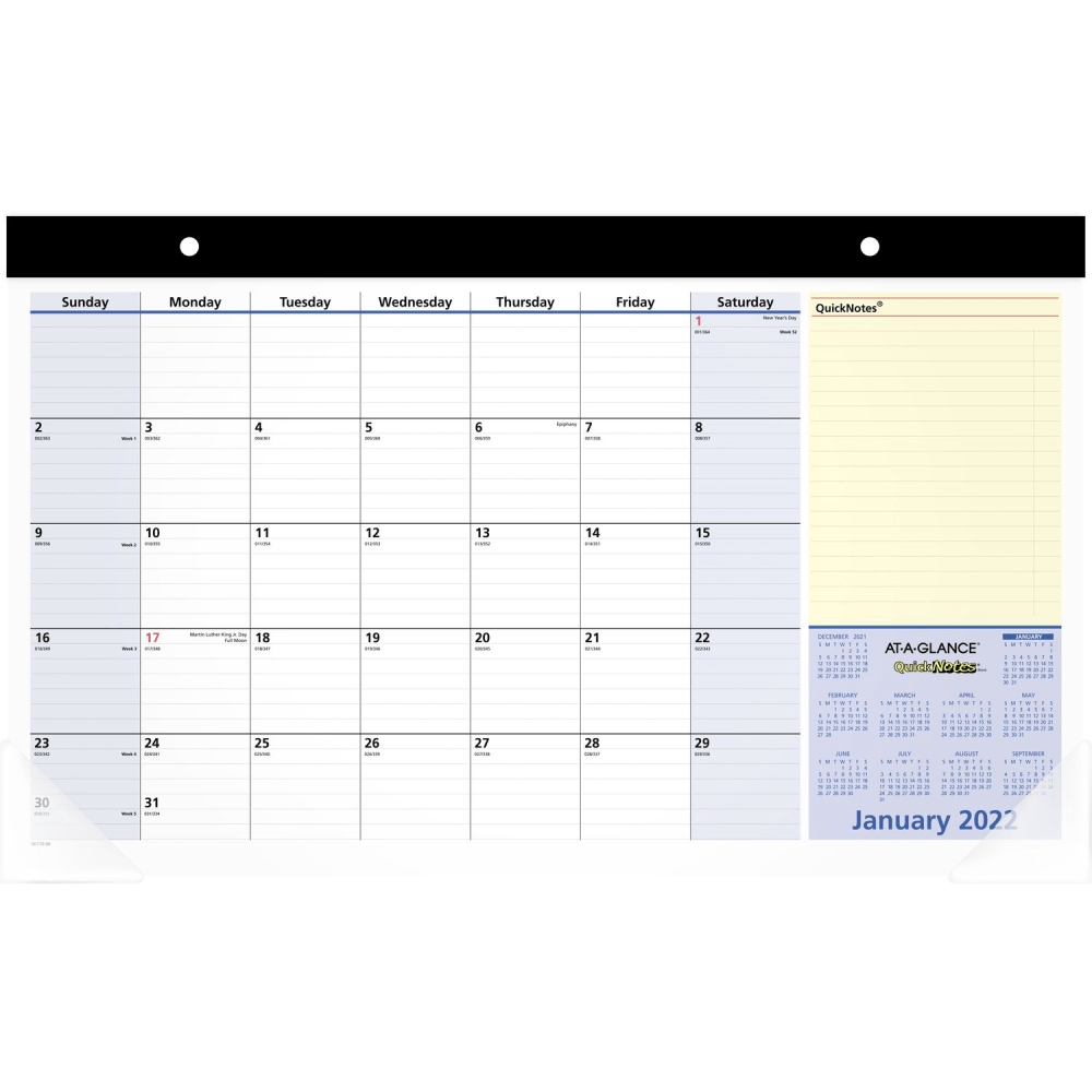 AT A GLANCE QuickNotes Compact 13 Month Desk Calendar 18 X 11 