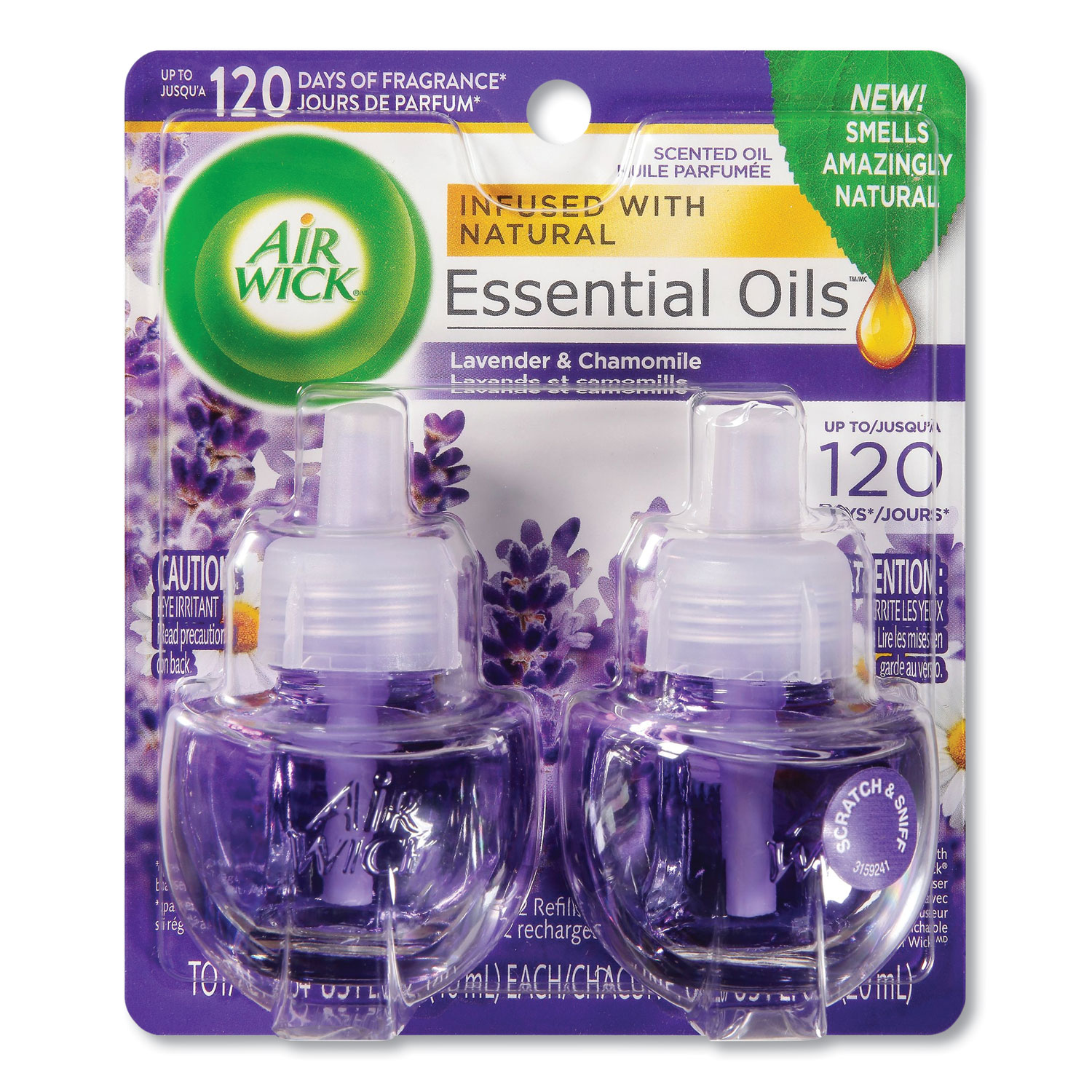 Air Wick Scented Oil Refill, Lavender and Chamomile, 0.67 oz, 2/Pack
