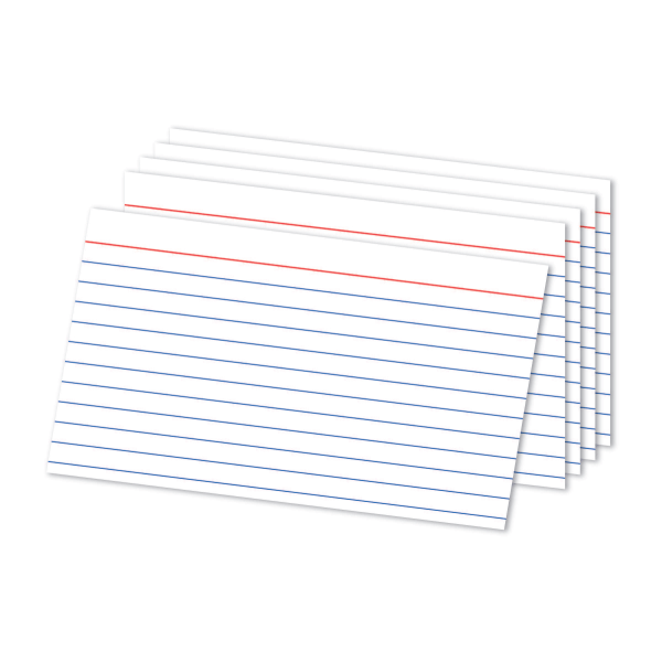 Ruled Index Cards, 5" x 8", White, Pack Of 100