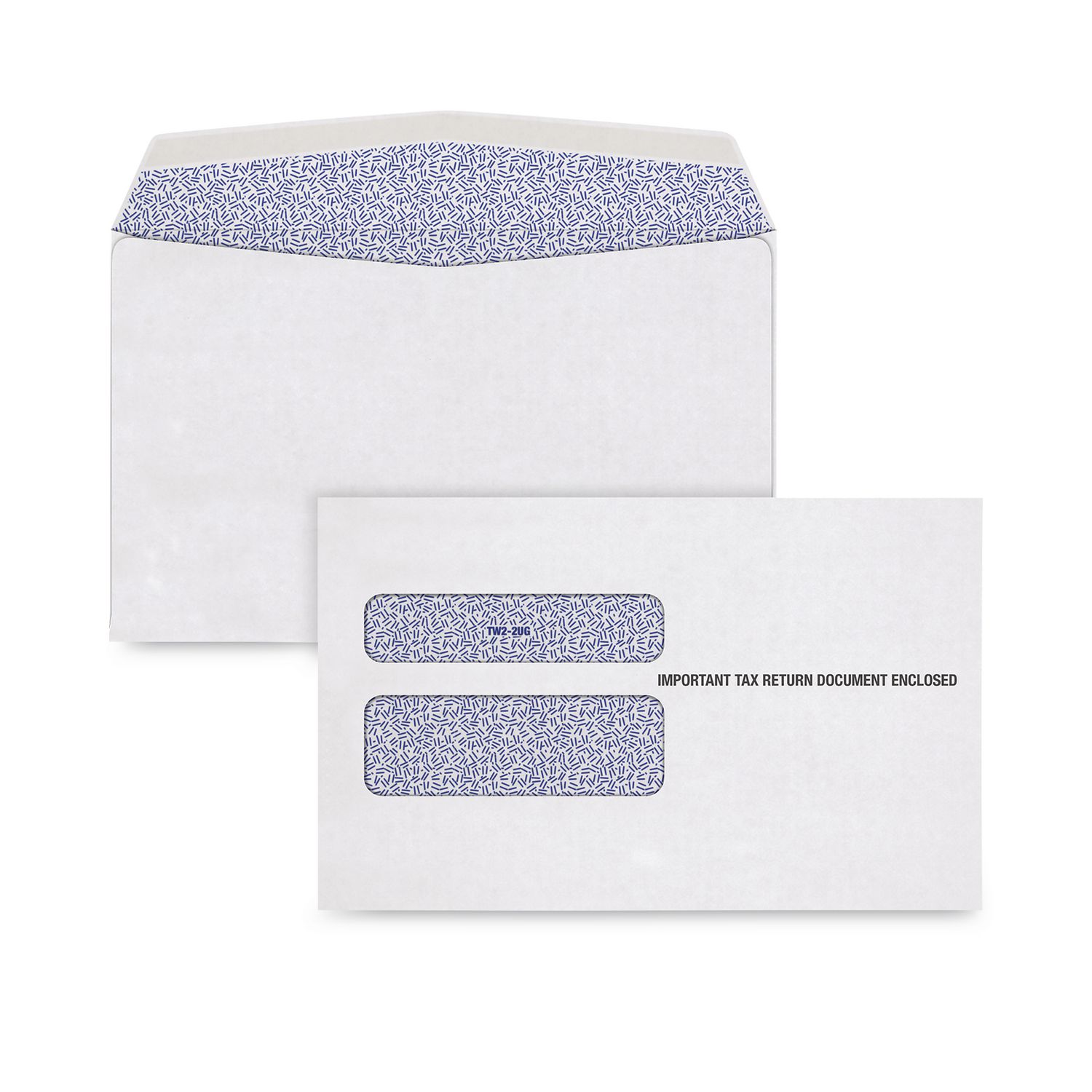 Office Window Flaps TOPS W-2 Laser Double Window Envelope, Commercial Flap, Gummed Closure ...