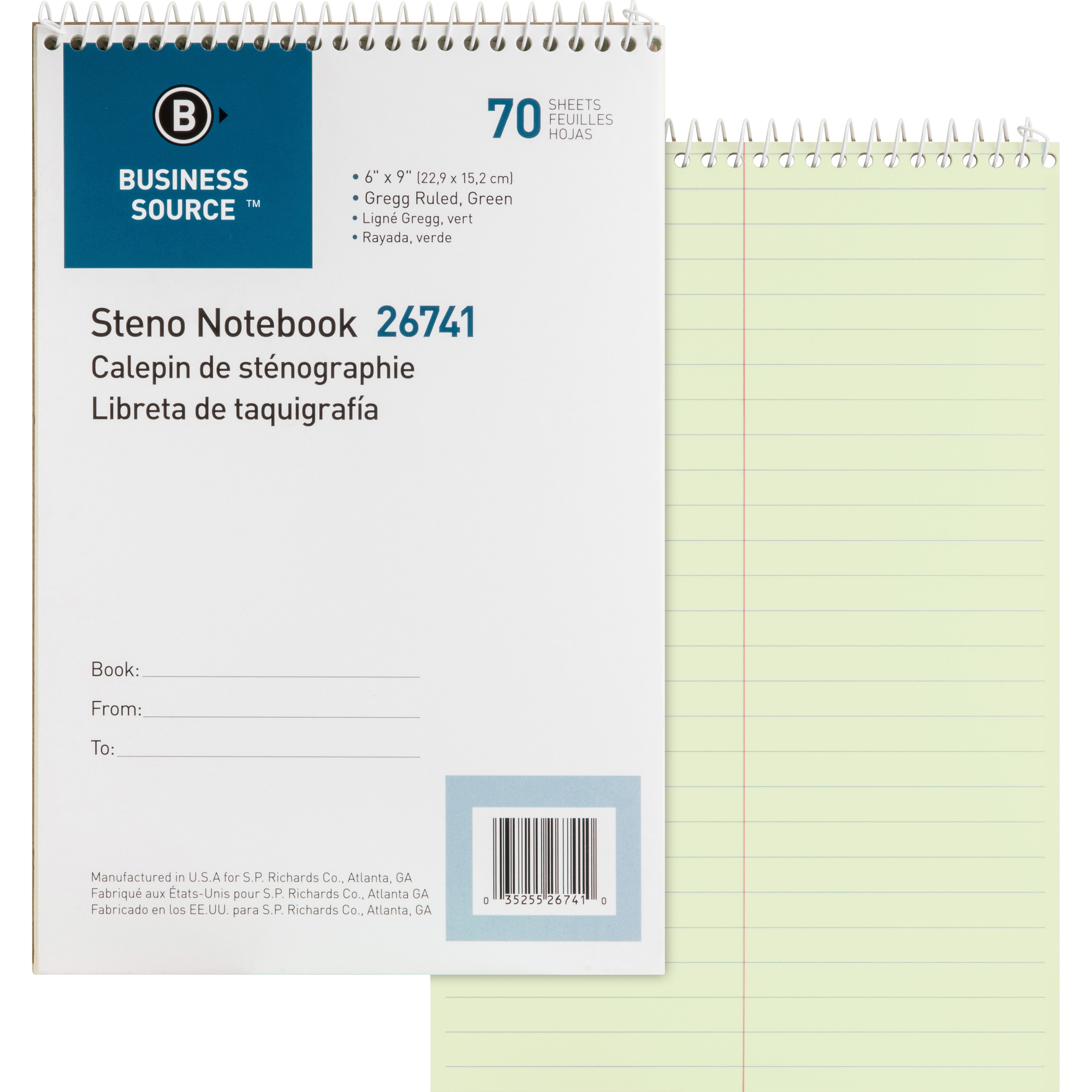 Business Source Steno Pad BSN26741