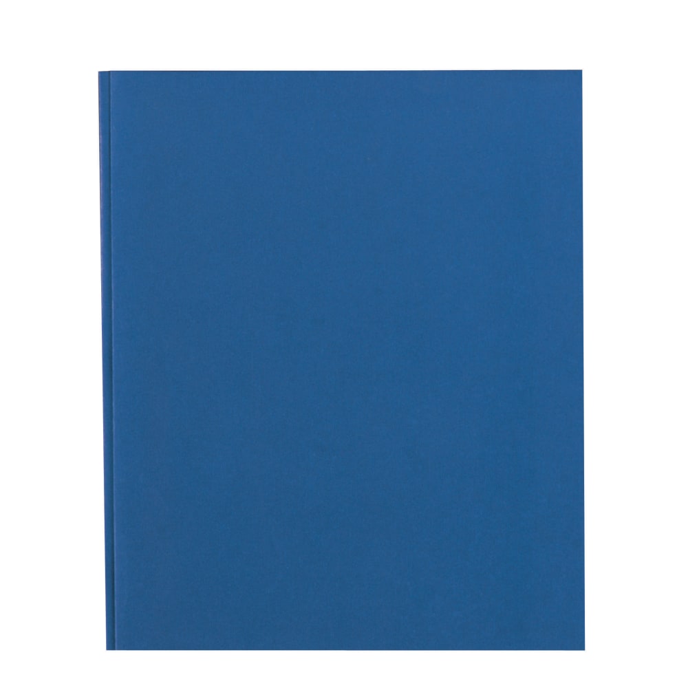 2Pocket Paper Folder with Prongs, Letter Size, Blue