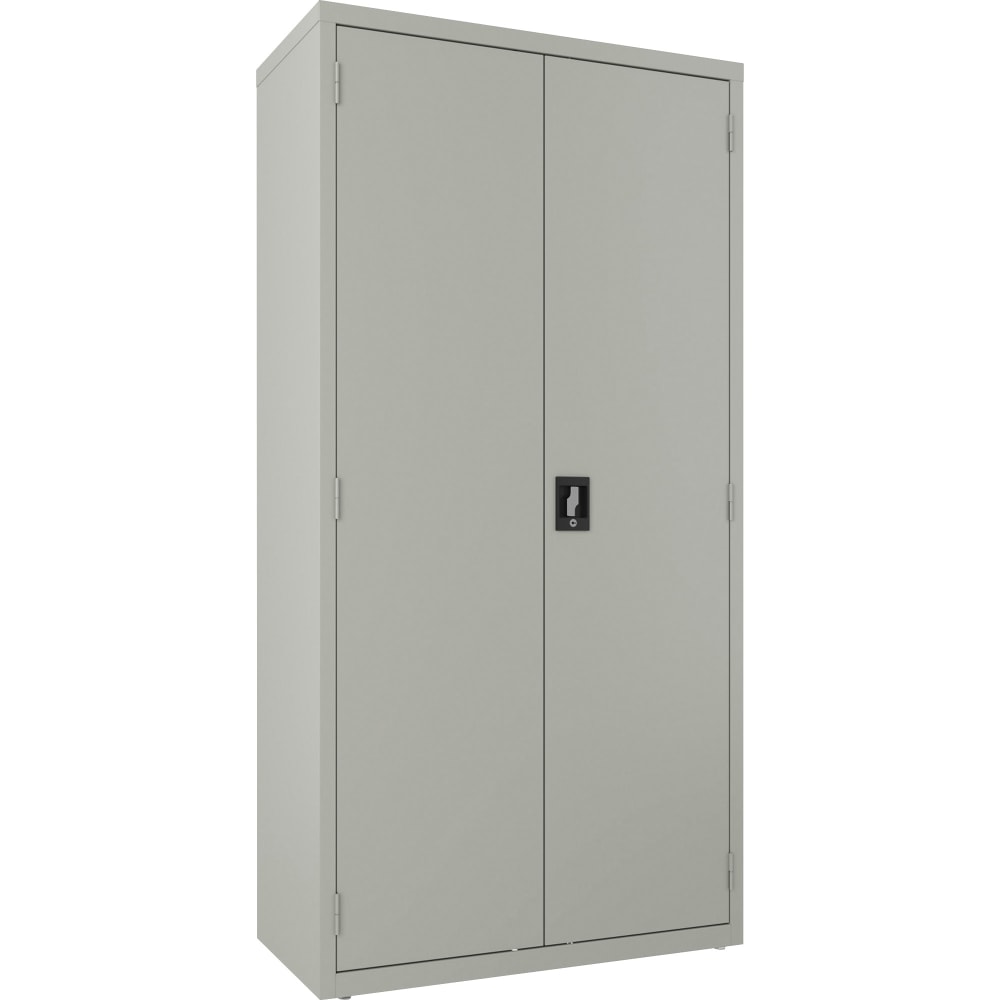 Lorell Steel Wardrobe Storage 72"H x 36"W x 18"D, Light Gray