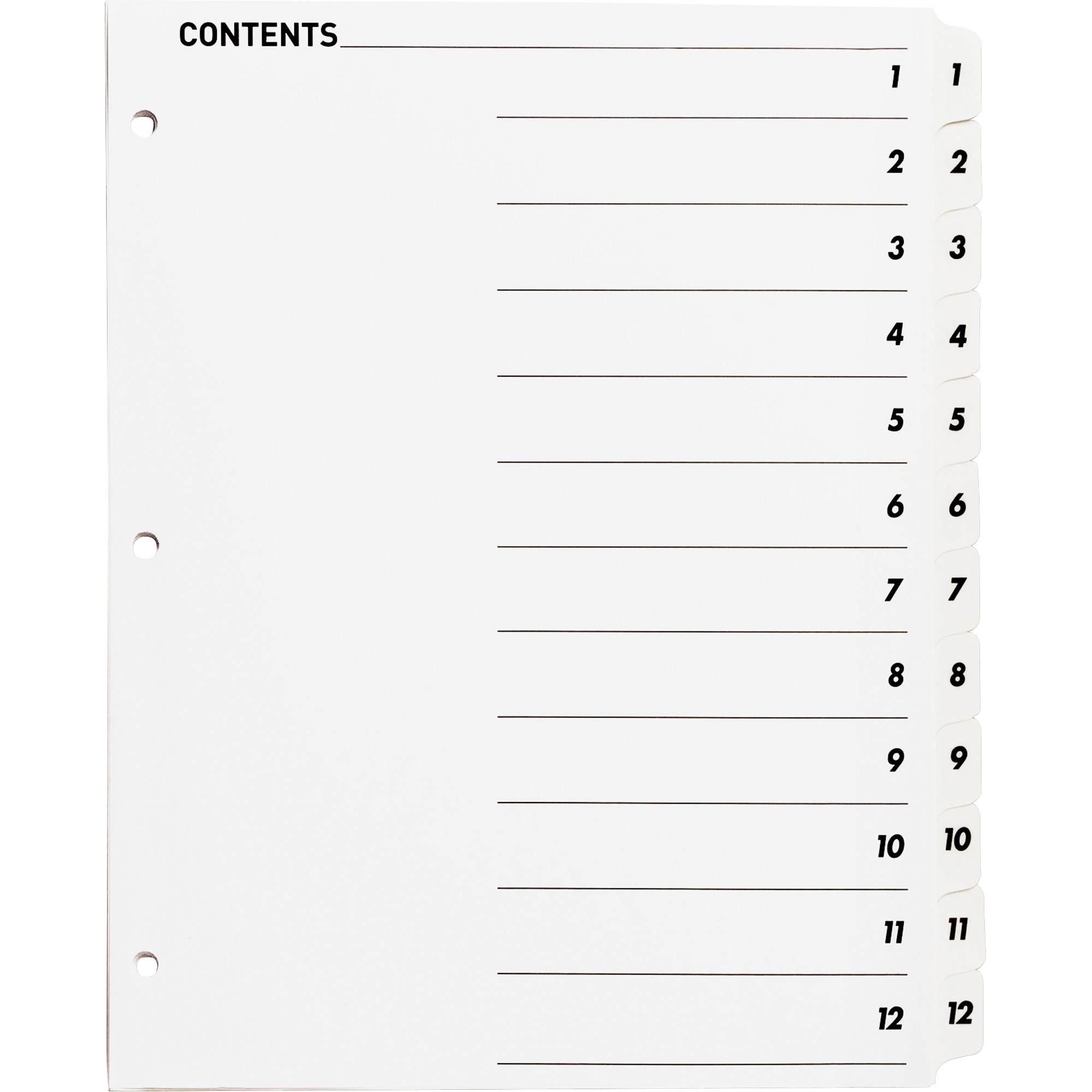 Business Source Table of Content Quick Index Dividers | OfficeSupply.com