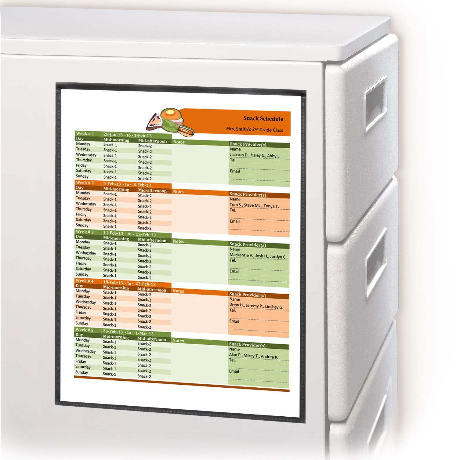 CLine Cubicle Keepers Display Holders, 8 1/2w x 11h, Clear, 2