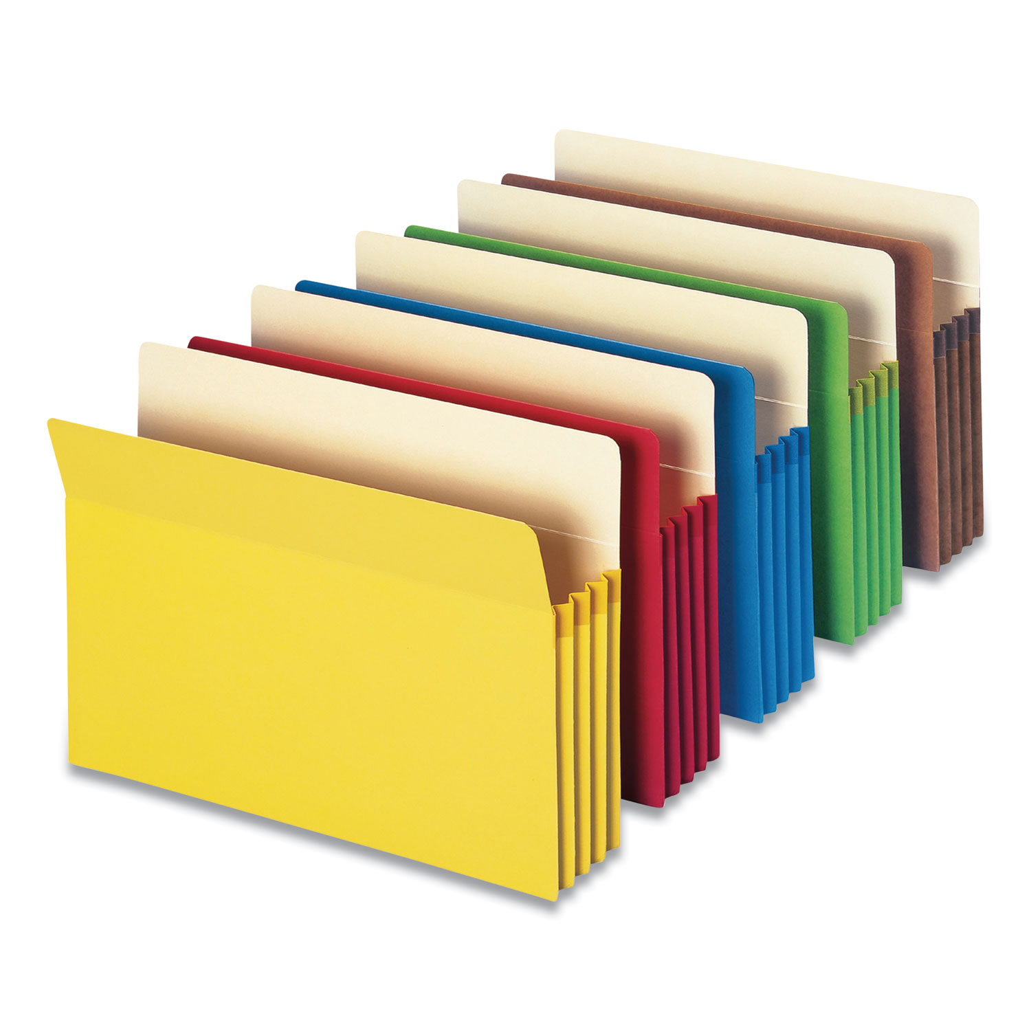 Smead Colored File Pockets, 3.5" Expansion, Legal Size, Assorted Colors