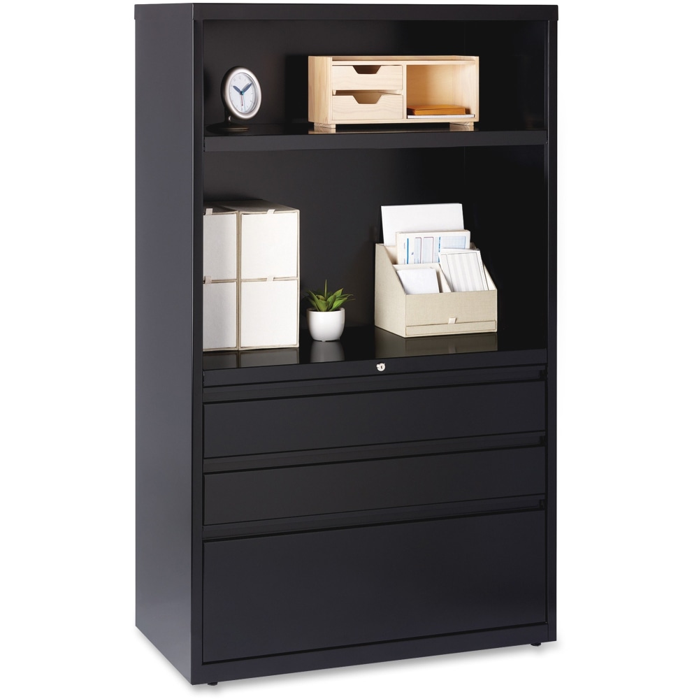 Lorell Smart Storage 36"W Lateral 3Drawer Combo File Metal