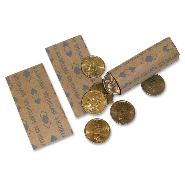 PM Company Tubular Coin Wrappers, Dollar Coins, 25, PopOpen Wrappers