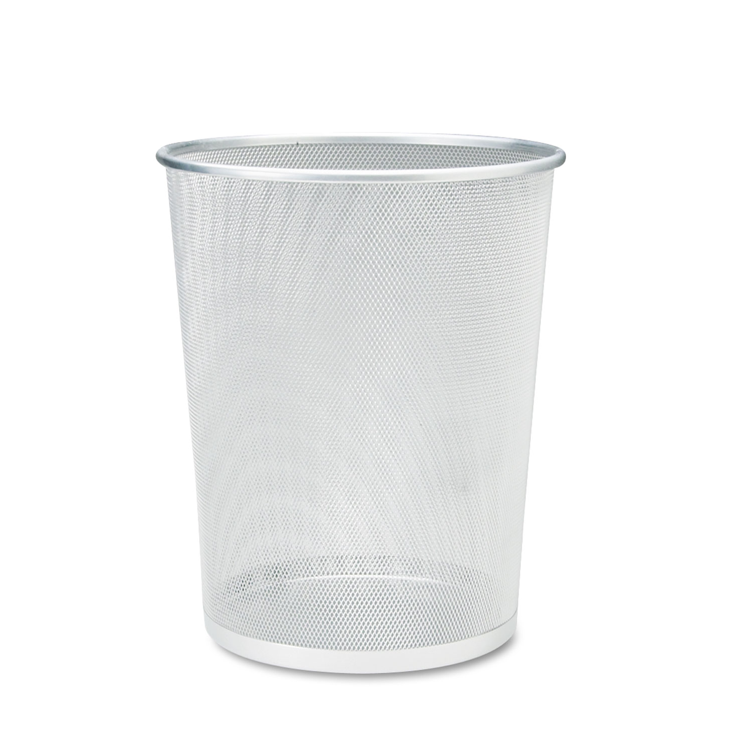 Rubbermaid Commercial Mesh Wastebasket, Round, Steel, 5gal, Silver