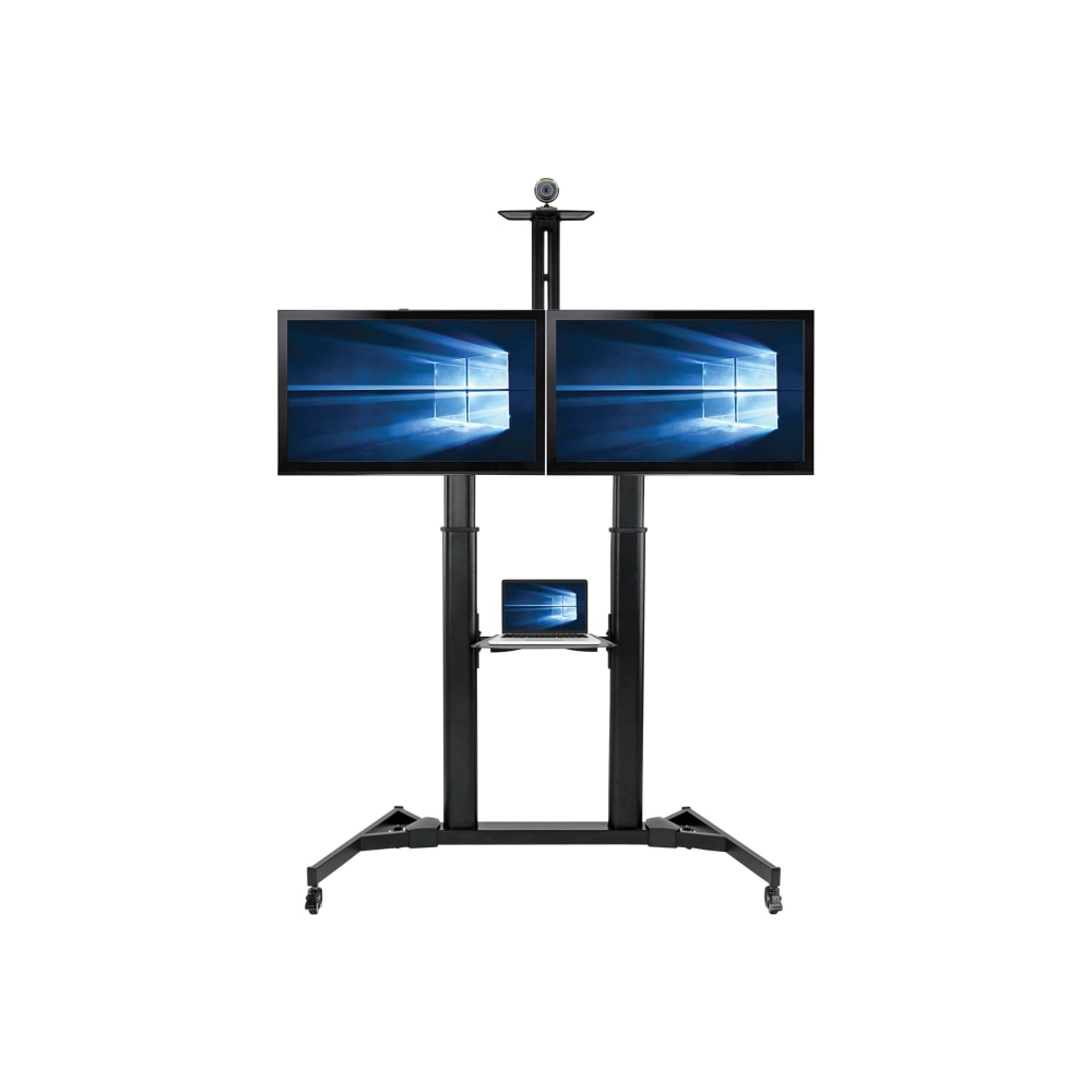 Eaton Tripp Lite Series Dual Screen Mobile TV Floor Stand Cart Height