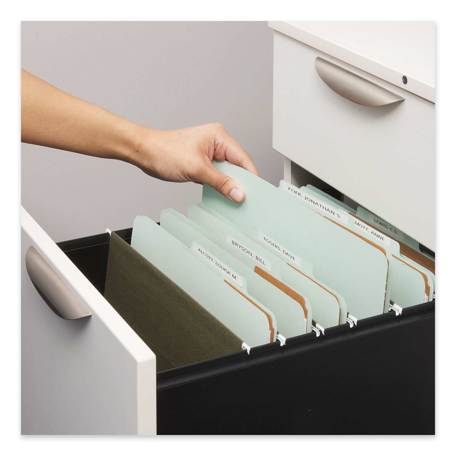 Universal Pressboard Classification Folders, 2/5 Tab: Right of Center ...