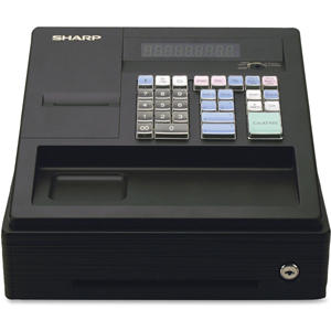 Sharp XE A107 Cash Register, Drum Printer, 80 Lookups, 4 Clerks
