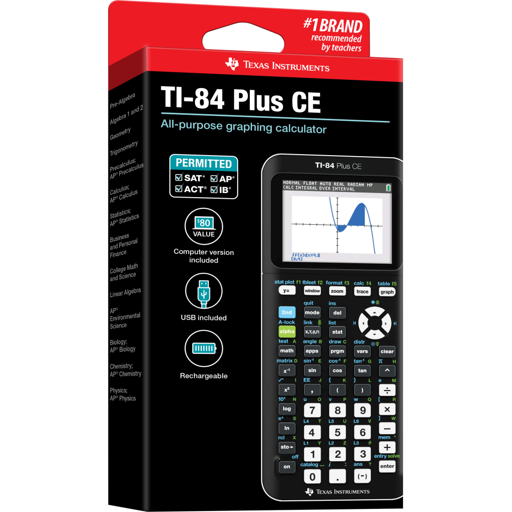 Texas Instruments TI-84 Plus CE Graphing Calculator | OfficeSupply.com