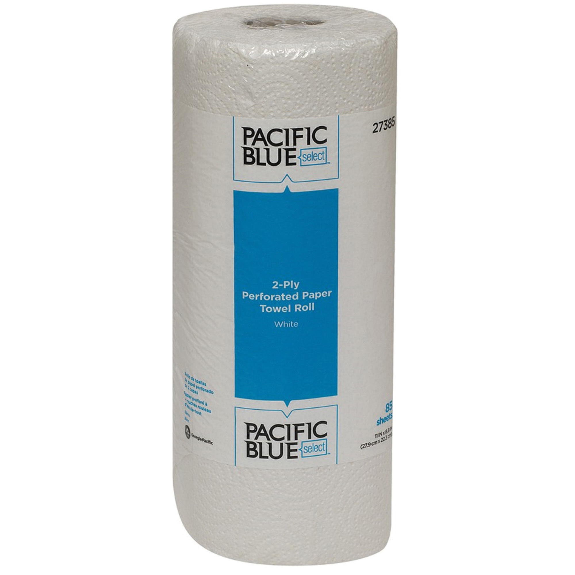 Pacific Blue Paper Towels, 8.80" x 11", 2Ply, White, 85 Sheets/Roll