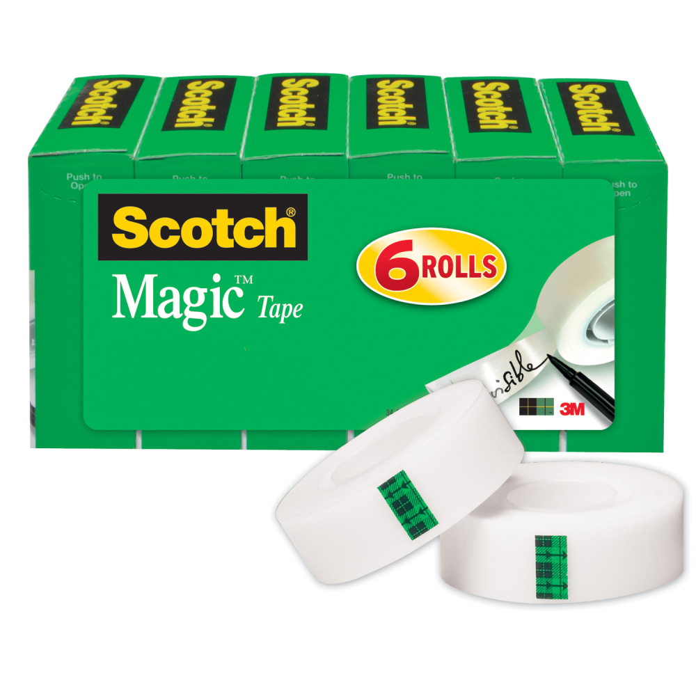 Scotch Magic 810 Tape, 3/4" x 800", Pack Of 6 Rolls | OfficeSupply.com