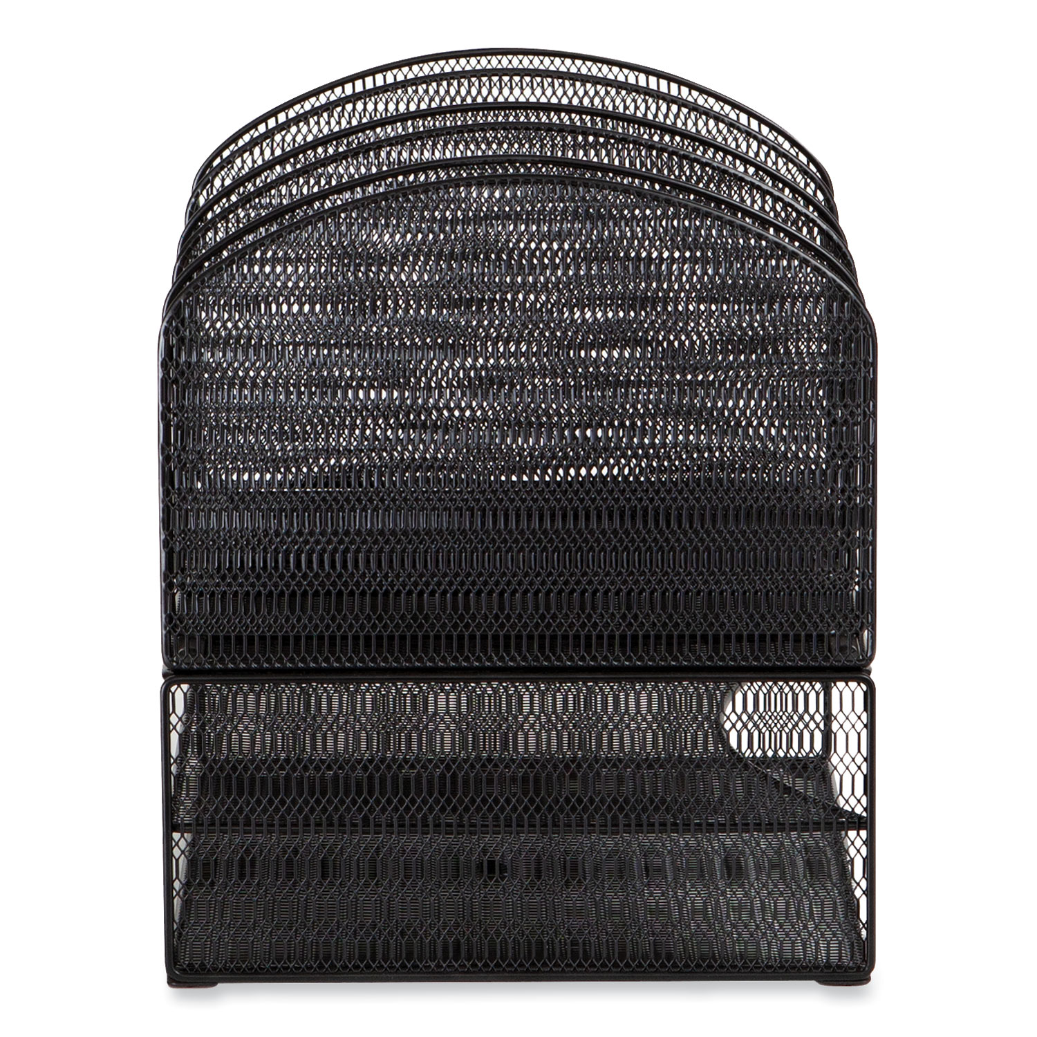 Safco Onyx Mesh Desk Organizer, Two Horizontal and Six Upright Sections ...