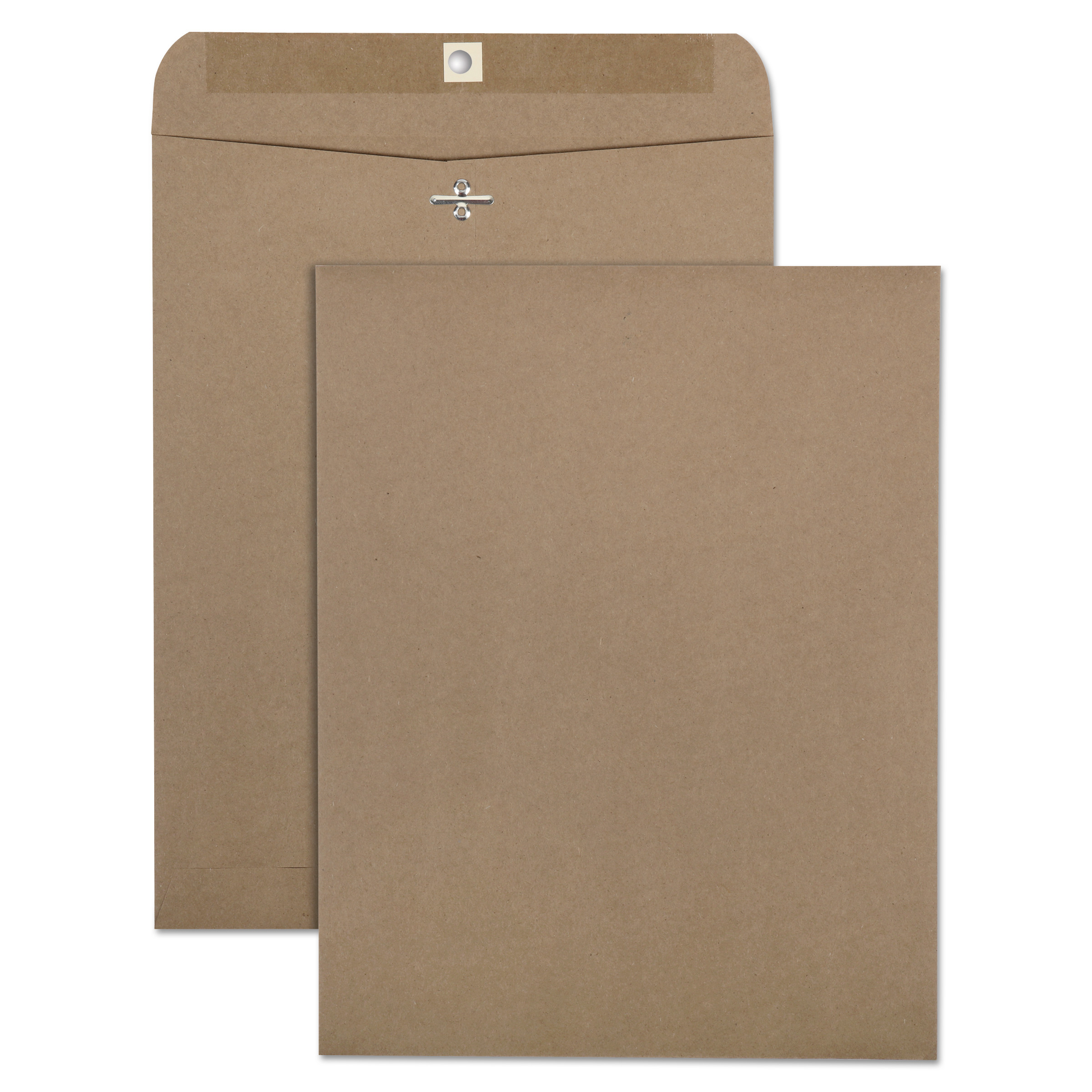 Quality Park Brown Kraft Clasp Envelope, 97, Square Flap, Clasp/Gummed