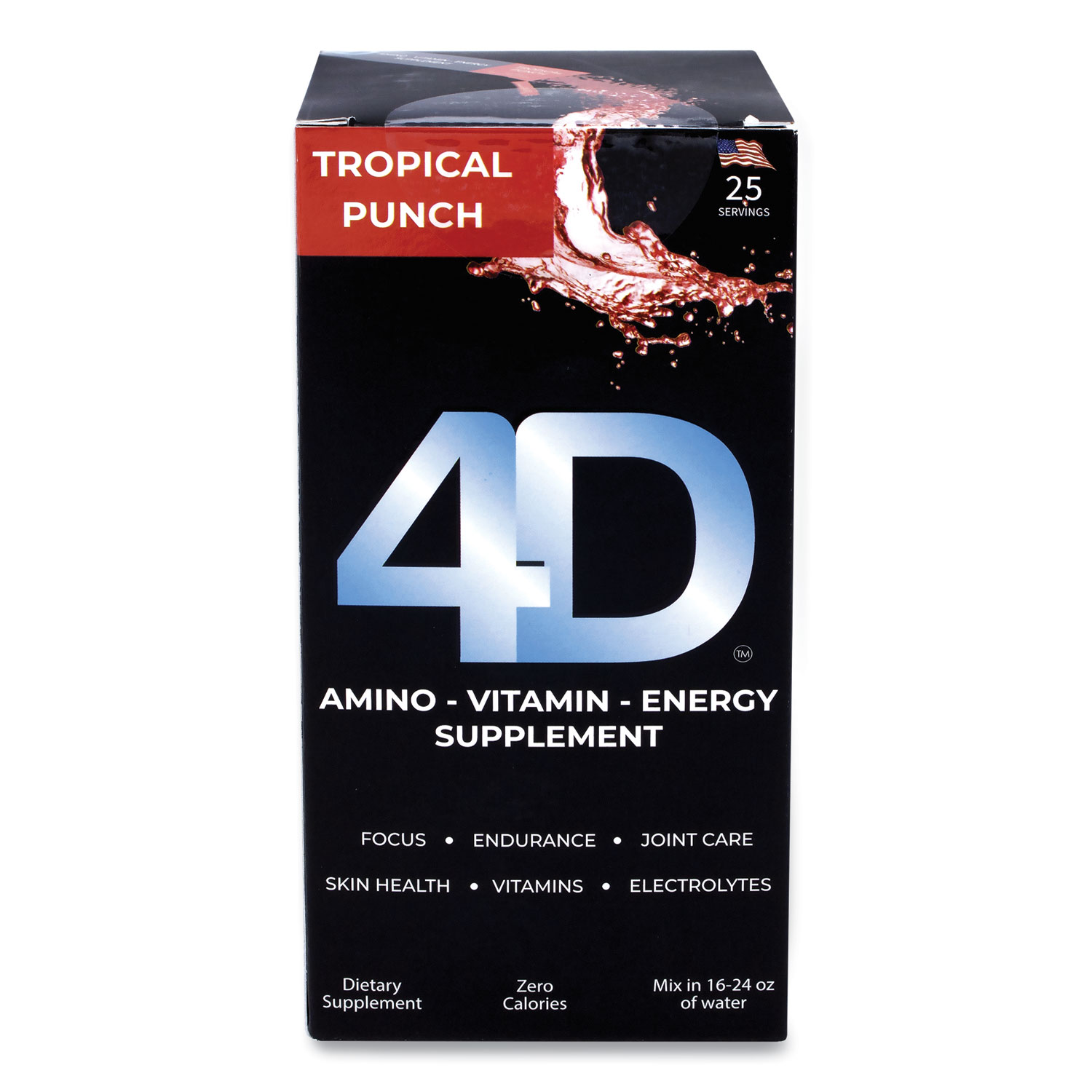 4D Clean Energy Dietary Energy Supplement, Tropical Punch, 0.4 oz