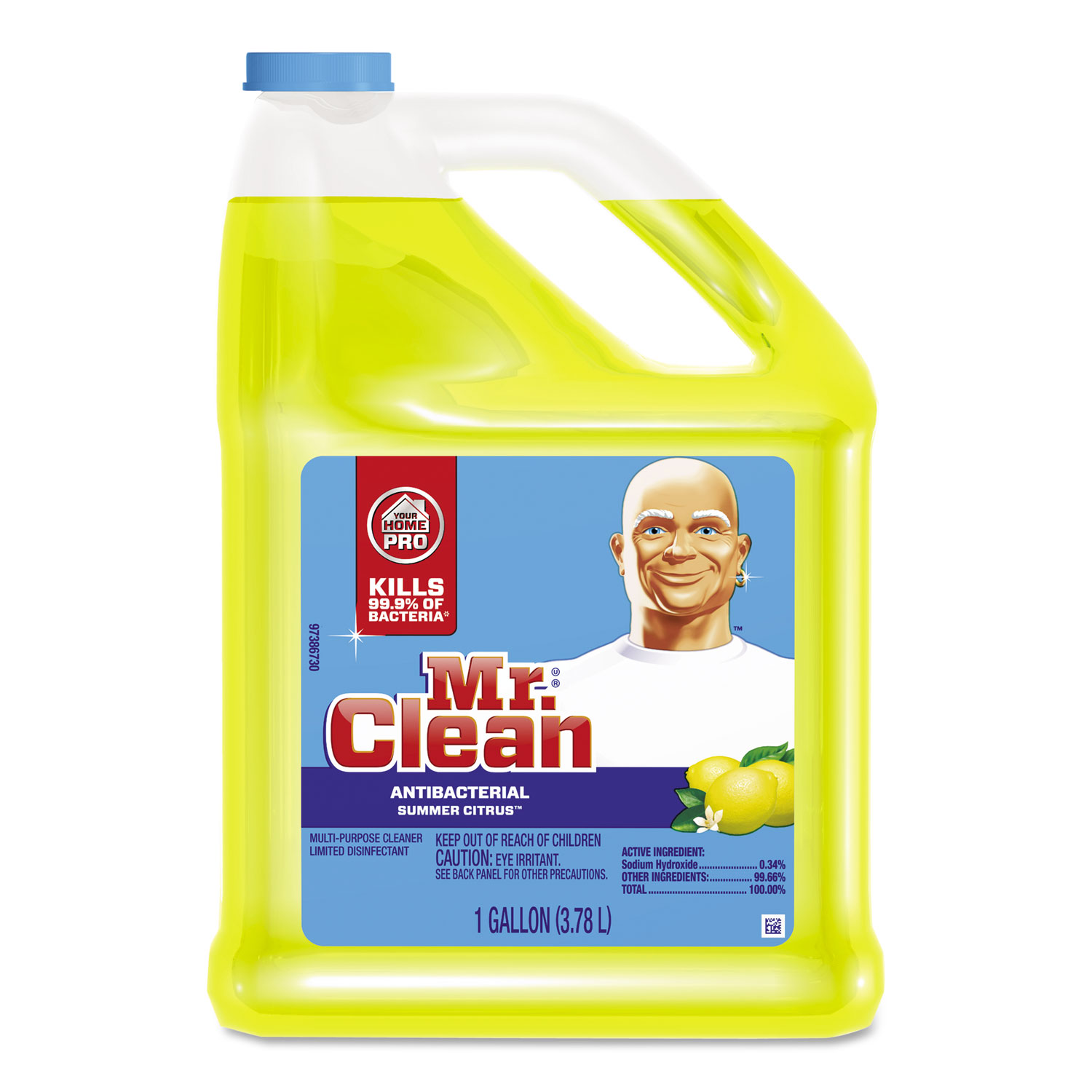 Mr. Clean MultiSurface Antibacterial Cleaner, Summer Citrus, 1 gal