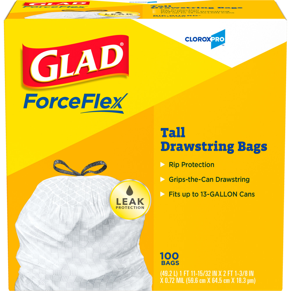 Glad ForceFlex with Febreze Gain Original Scent Tall Kitchen Drawstring Trash Bags, 22 ct - Fry's Food Stores