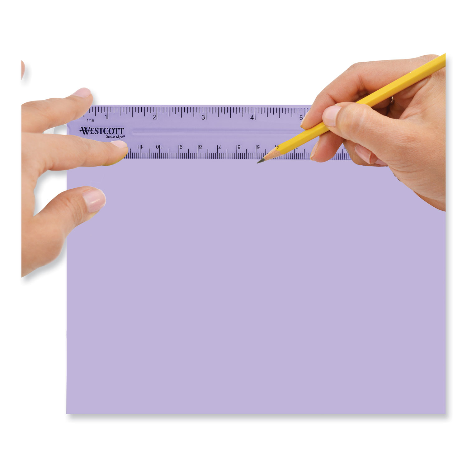 Accounts Ruler Westcott Clear Flexible Acrylic Ruler, Standard/Metric, 6