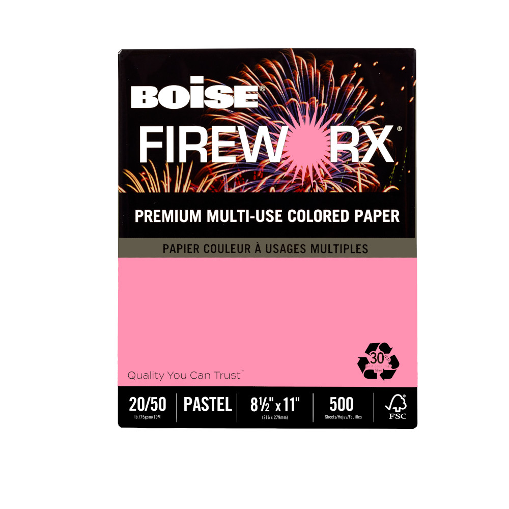 Domtar Inkjet, Laser Copy & Multipurpose Paper - Pink - Recycled - 30