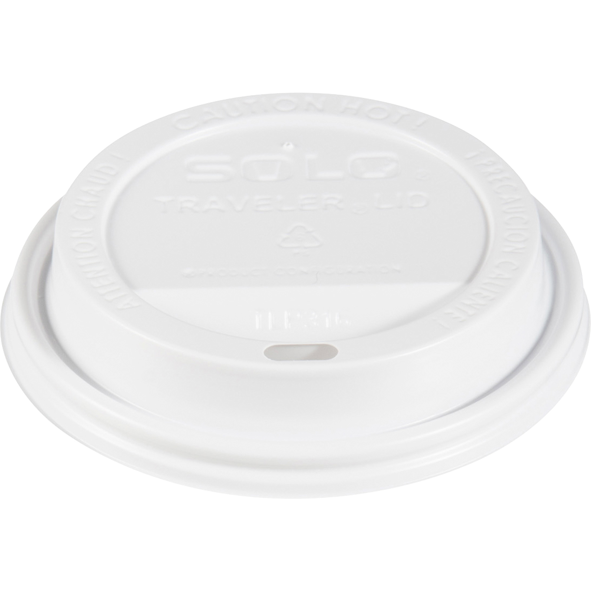 Solo Cup Traveler Dome Coffee Cup Lids, 1024 oz Size, Plastic, White
