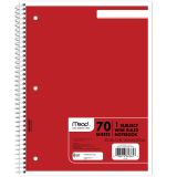 National® Texthide Record Book, 1-Subject, Medium/College Rule, Black/Burgundy Cover, (500) 14 X 8.5 Sheets ;