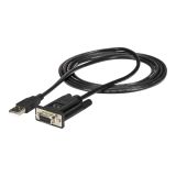 USB To RS232 Serial Adapter With Null Modem Cable - Prolific PL-2303 Converter With DB9 Female To Female Cable For Windows/Mac/Linux