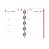Blue Sky Weekly Planning Calendar, 5” x 8”, Fly By Frosted, January to