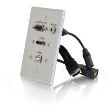 C2G HDMI, VGA, 3.5mm Audio and USB Pass Through Wall Plate - Single ...
