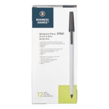 Business Source Medium Point Ballpoint Stick Pens - Medium Pen Point ...