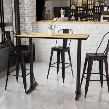 Stiles 30'' x 48'' Rectangular Natural Laminate Table Top with 5'' x 22 ...