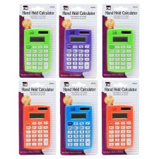 Charles Leonard Primary Dual-Powered 8-Digit Calculators, 3-3/4