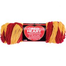 RED HEART Team Spirit Yarn - Green/Gold Acrylic Yarn For Knitting & Crochet