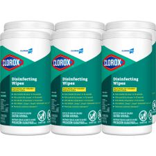 CloroxPro Clorox Disinfecting Wipes, Fresh Scent, 75 Wipes Per Canister, Box Of 6 Canisters