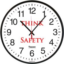 SKILCRAFT Think Safety Message Wall Clock | OfficeSupply.com
