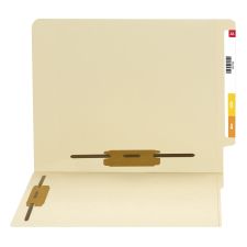 Smead End Tab File Folders - Legal Size Manila, 100 Per Box, Straight-Cut Extended Tab