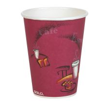 Solo Cup Paper Hot Cups, 12 Oz, Maroon, Carton Of 300 Cups ...