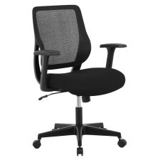 Sensi Mesh/Fabric Low-Back Task Office Chair, Black, BIFMA