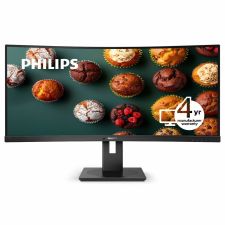 PHILIPS 346B1C/17 34 inch Monitor, Curved, LED, UltraWide QHD, USB-C, 4 ...